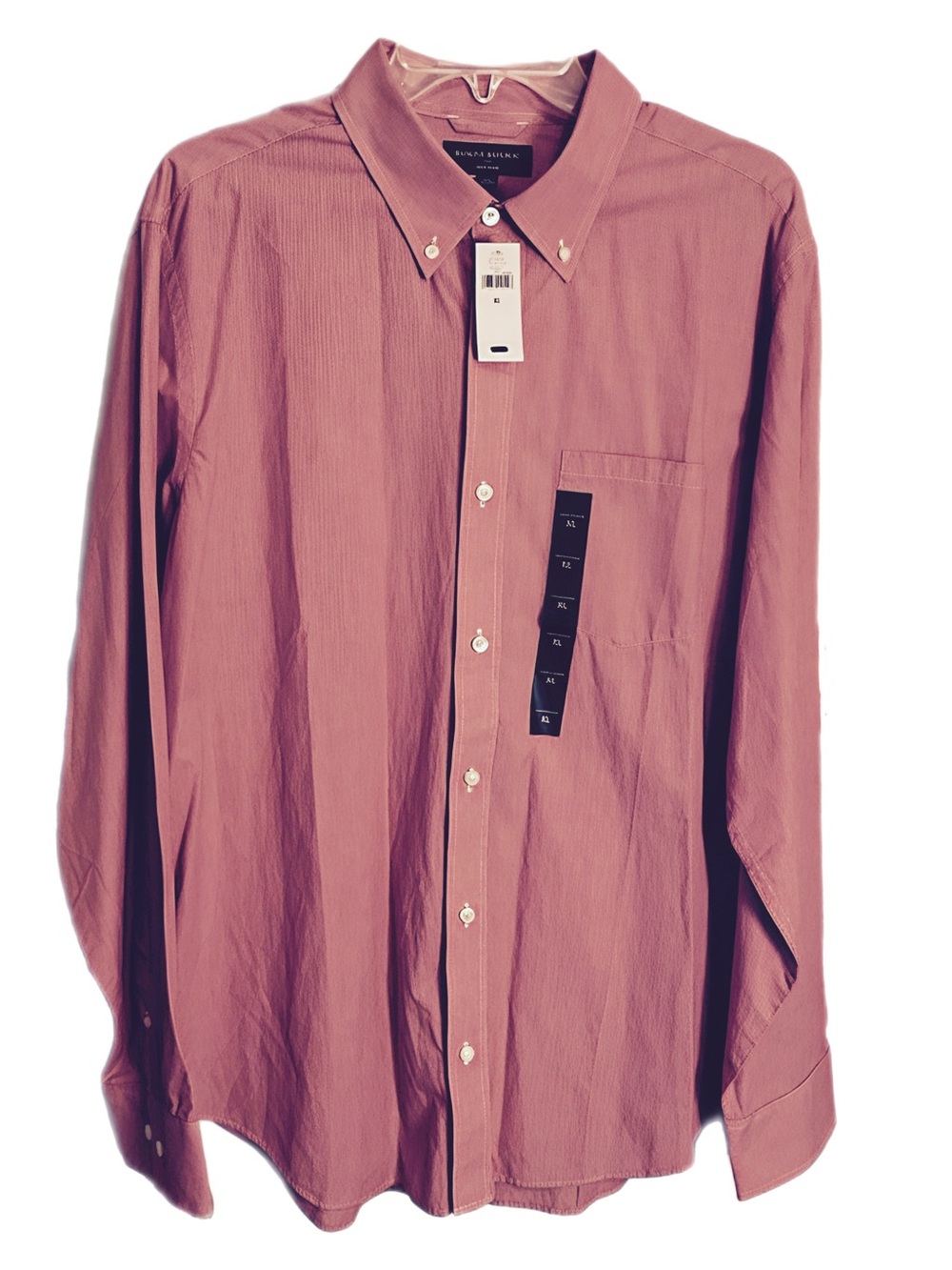 NWT Banana Republic XL Men’s Soft Wash Button Down Lg Sleeve Red Casual  Office